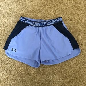 periwinkle & navy blue under armour shorts